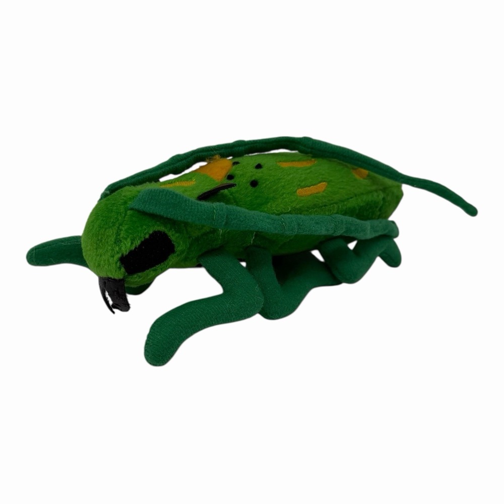 Green Longhorn Beetle Plush Stuffed Animal Insect Toy Yellow Spots